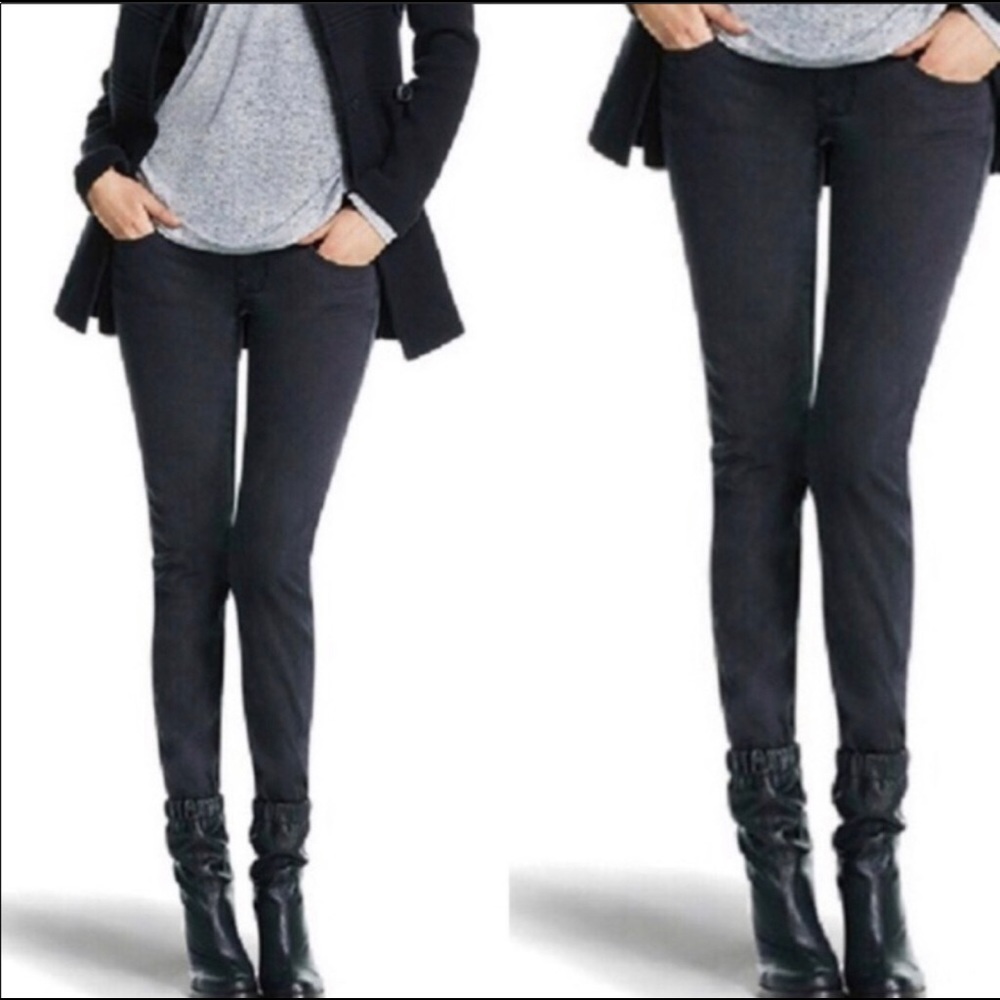 Cabi 3044 Pitch Super Skinny Jeans Black Gray Sz 2